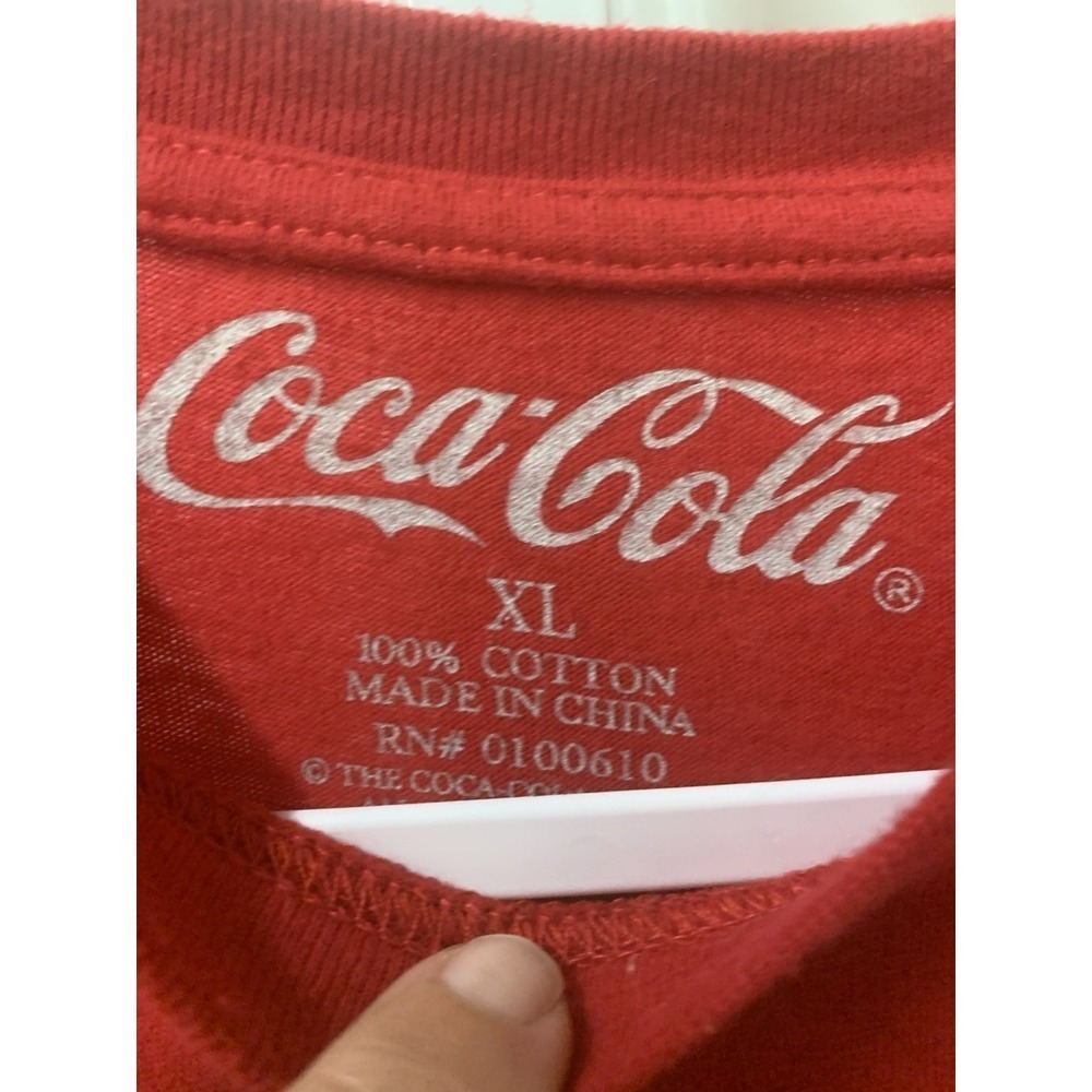 Coca Cola … Atlanta - Red Shirt With Velvety Letters & Image - XL - Picture 3 of 4